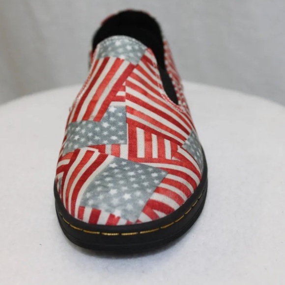 Dr. Doc Martens Kids TIMON American Flag Slip On Loafers USA Shoes MSRP $65 NEW - Picture 2 of 5
